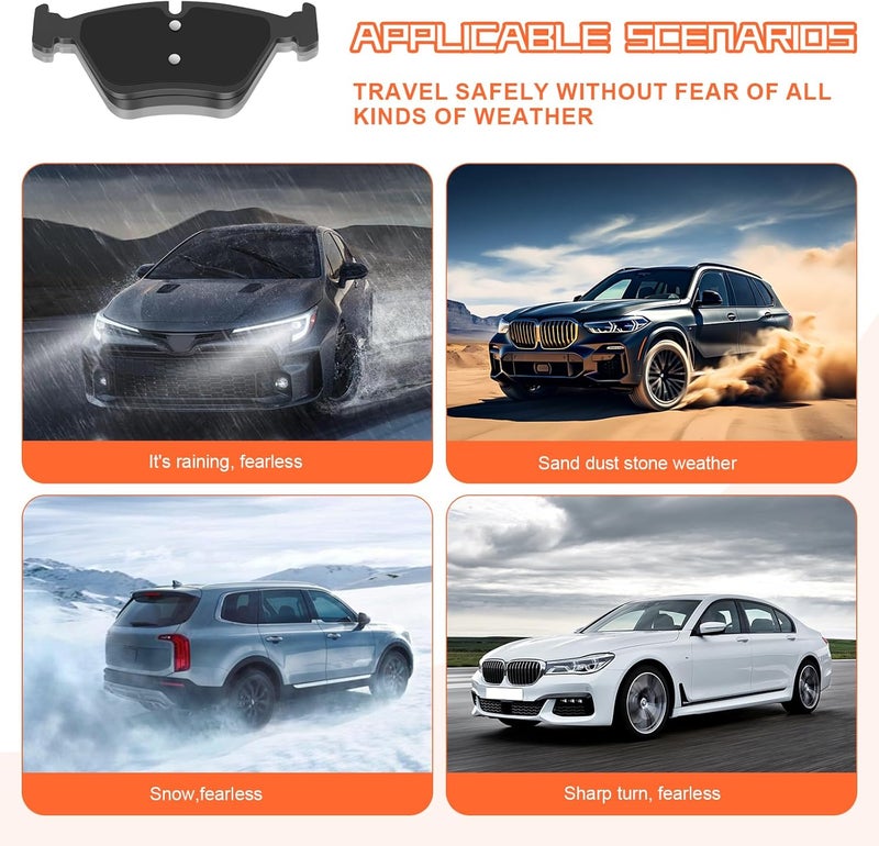 SUPLABEL Front Ceramic Disc Brake Pads HZ1061 Compatible with BMW 328i 525i 325i 328xi 528i 128i 330i Z4 325xi 330xi 335xi X1 120i 323i - Image 5